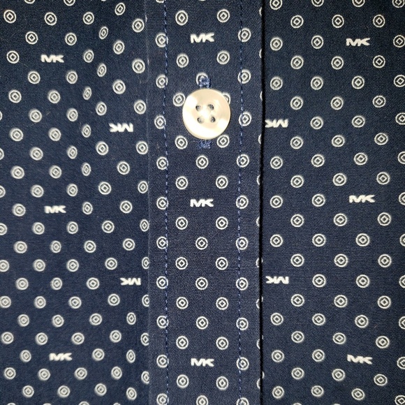 MICHAEL KORS Slim Fit Printed Cotton Button Down - Picture 2 of 5